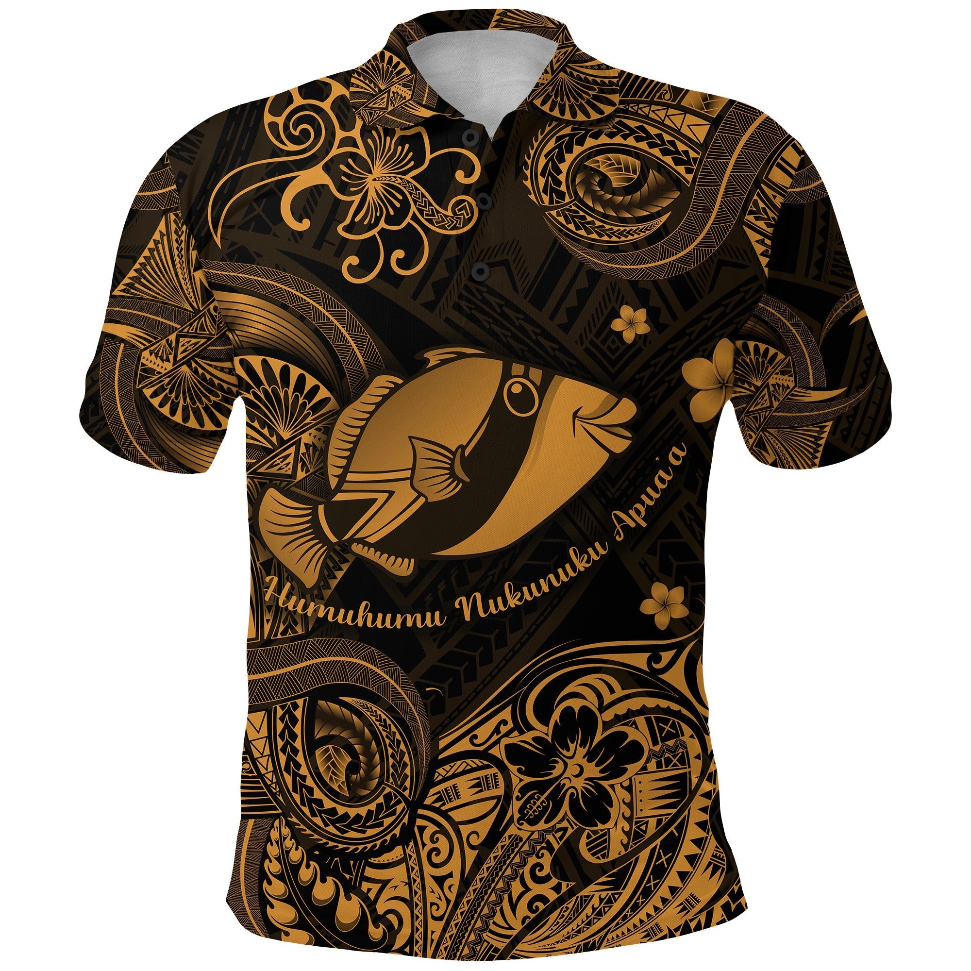 custom-personalised-hawaii-state-fish-humuhumu-nukunuku-apuaa-polynesian-polo-shirt-unique-style-gold