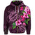 Hawaii Turtle Hibiscus Pink Simple Zip Hoodie - Wonder Print Shop