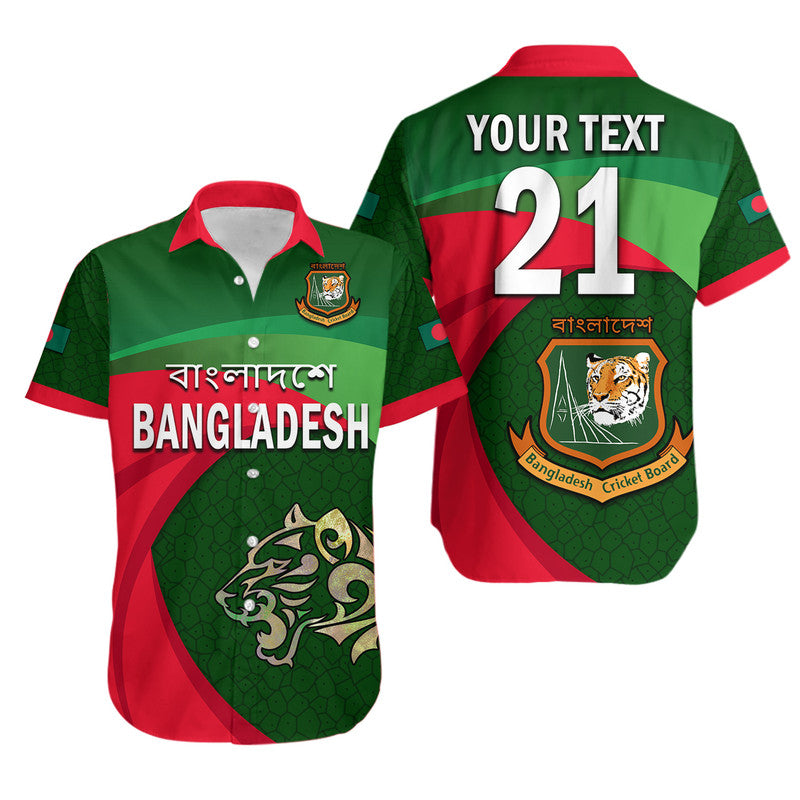 (Custom Personalised) Bangladesh Cricket Team Hawaiian Shirt Bangla Tigers Simple - Wonder Print Shop