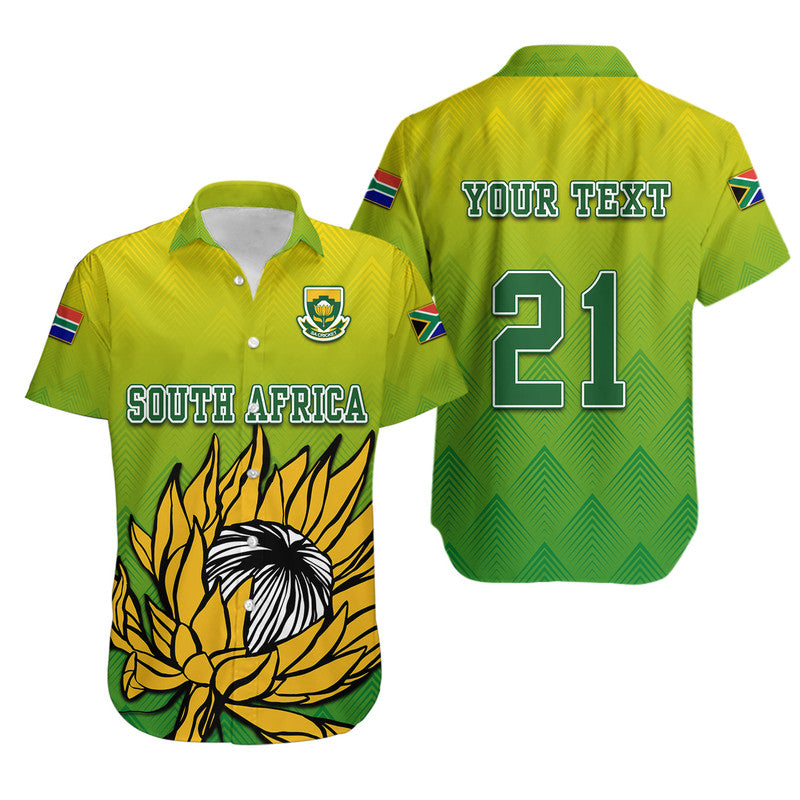 (Custom Personalised) South Africa National Cricket Team Hawaiian Shirt Proteas Sports Yellow Style - Wonder Print Shop