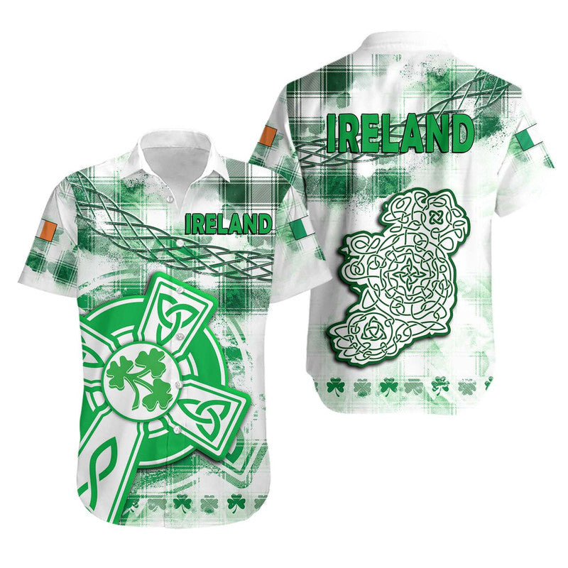 Ireland Cross Cricket Team Hawaiian Shirt Celtic Irish Green Pattern Unique - Wonder Print Shop