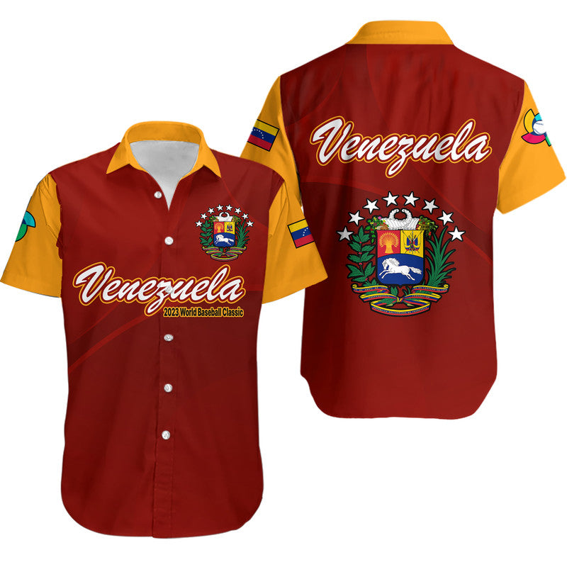 Venezuela Baseball 2023 Hawaiian Shirt Venezuela Coat Of Arms - Wonder Print Shop