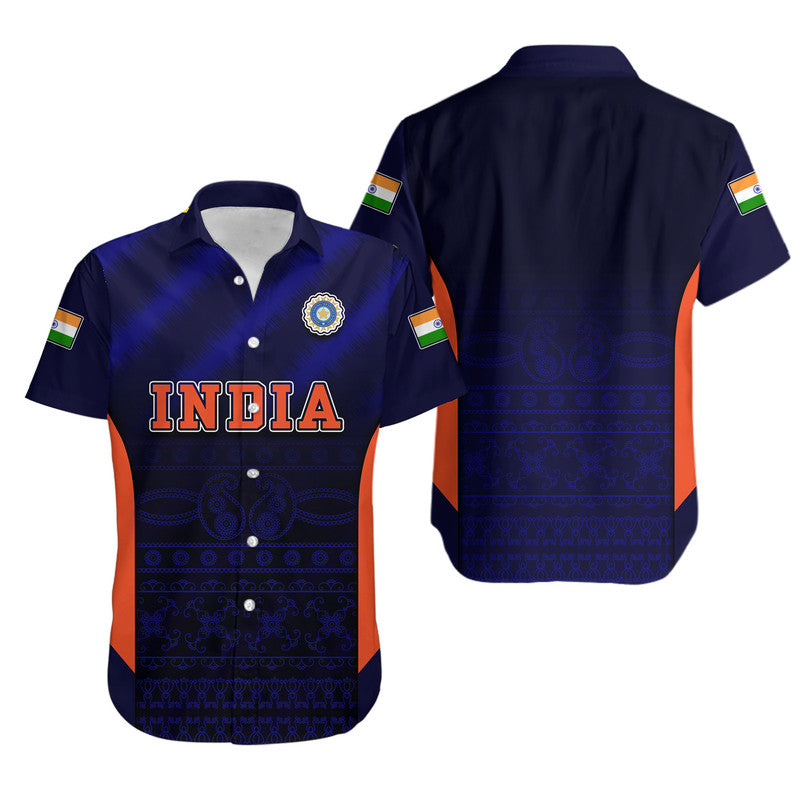 India National Cricket Team Hawaiian Shirt Men In Blue Sports Style - Wonder Print Shop