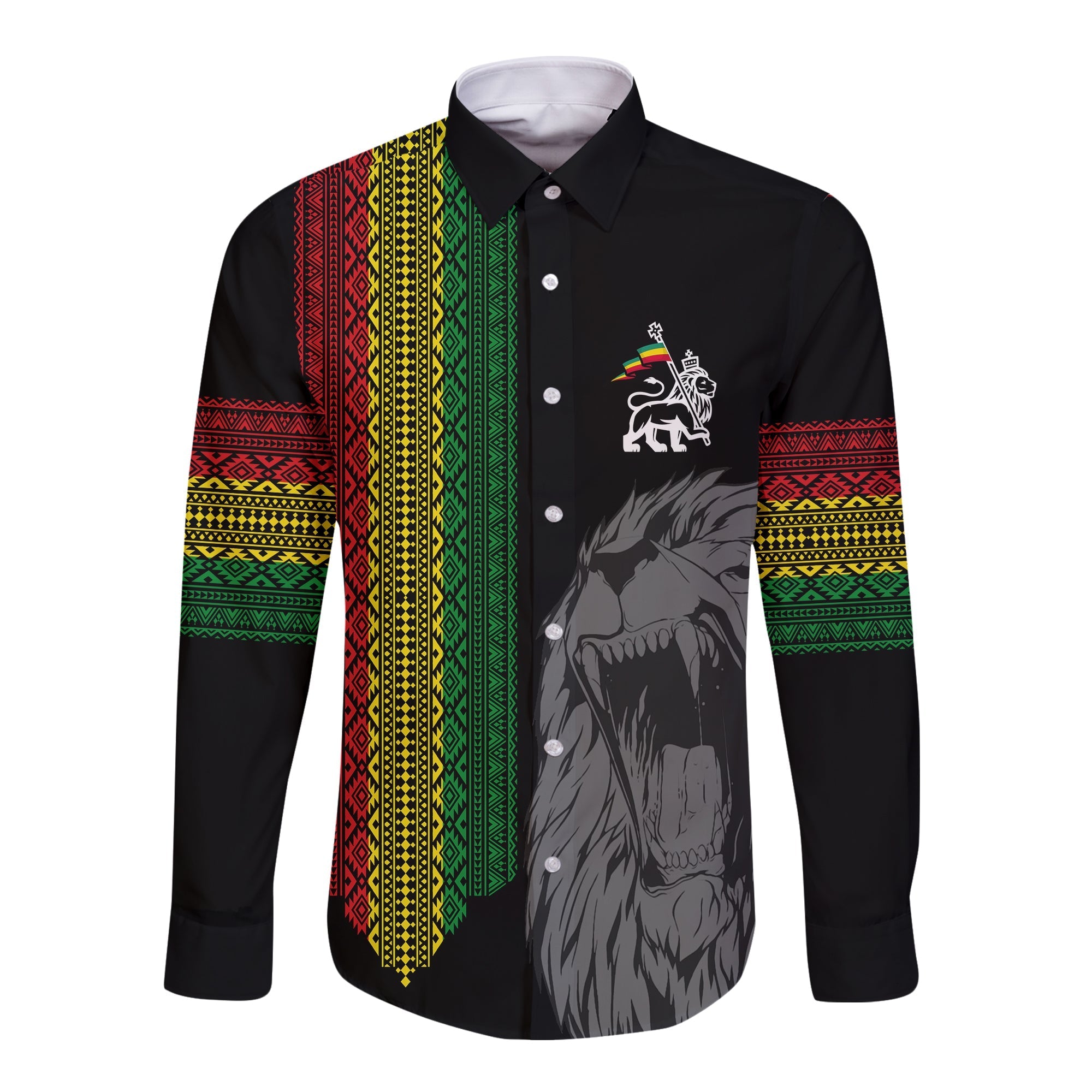 ethiopia-patriot-day-personalised-long-sleeves-button-shirt-roaring-lion