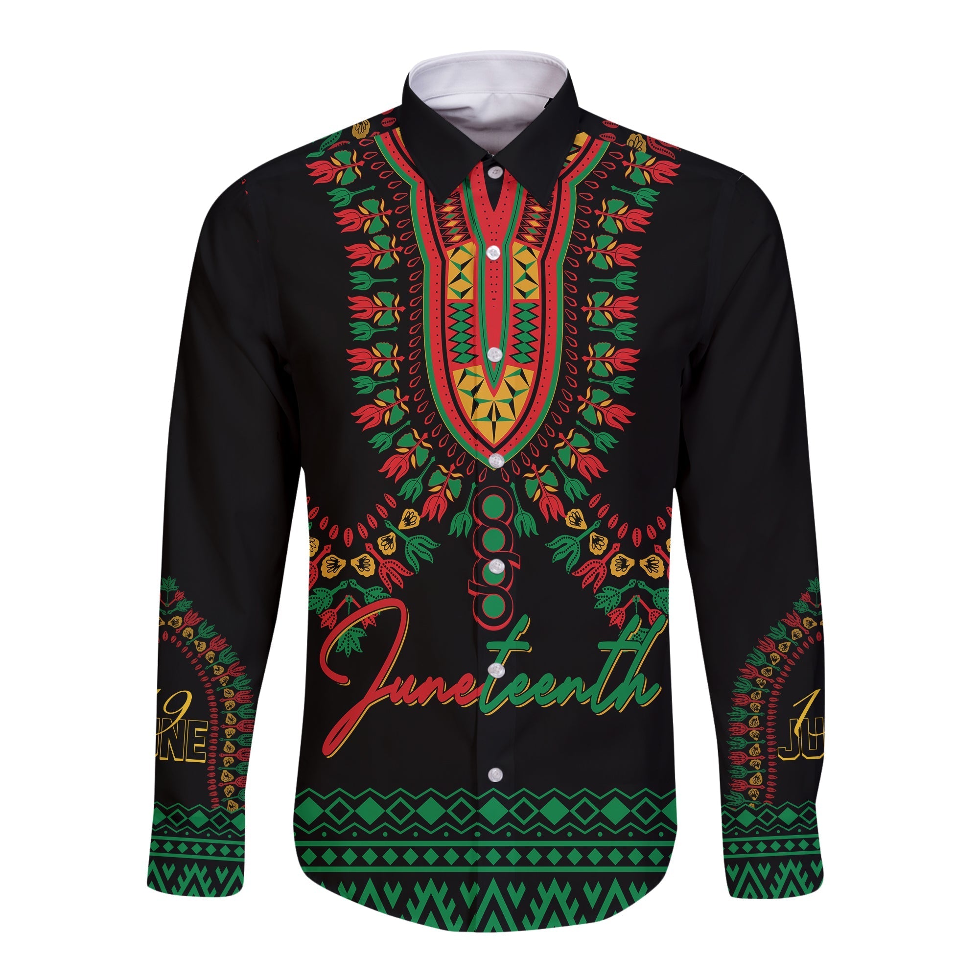 juneteenth-dashiki-personalised-long-sleeves-button-shirt-freedom-united-pan-african-flag