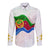 Eritrea Independence Day Long Sleeves Button Shirt Ethnic African Pattern - White - Wonder Print Shop