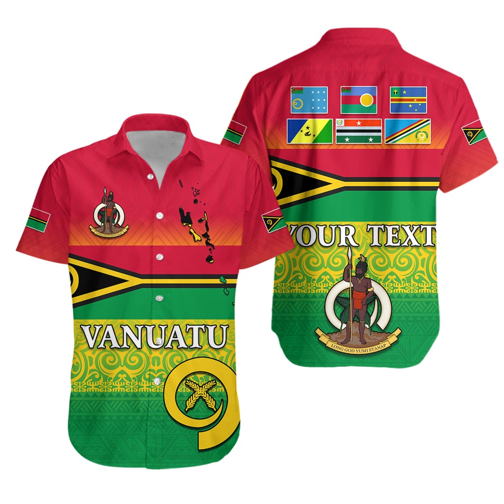 (Custom Personalised) Vanuatu Color Hawaiian Shirt Six Provinces and Map LT13 - Wonder Print Shop