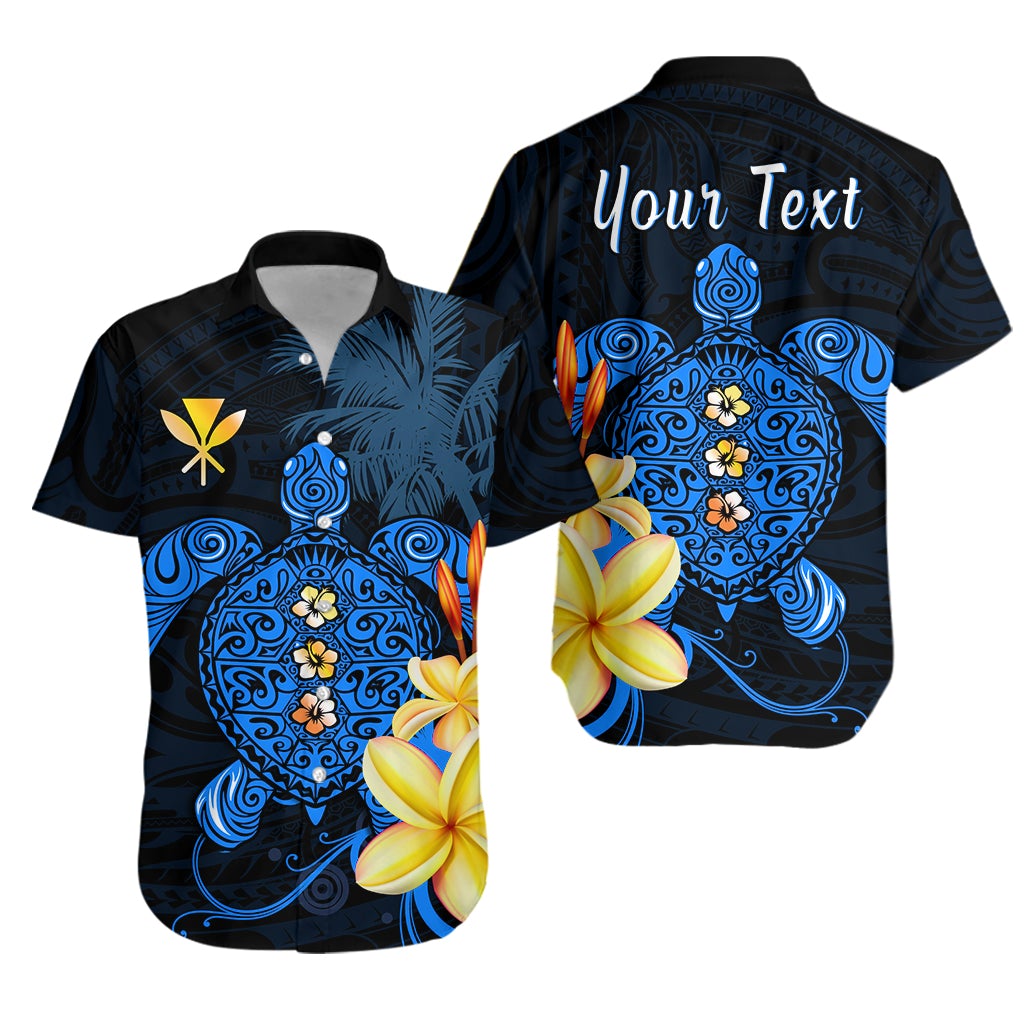 (Custom Personalised) Hawaii Turtle Hawaiian Shirt Hawaiian Flowers Version Blue Elegant LT13 - Wonder Print Shop