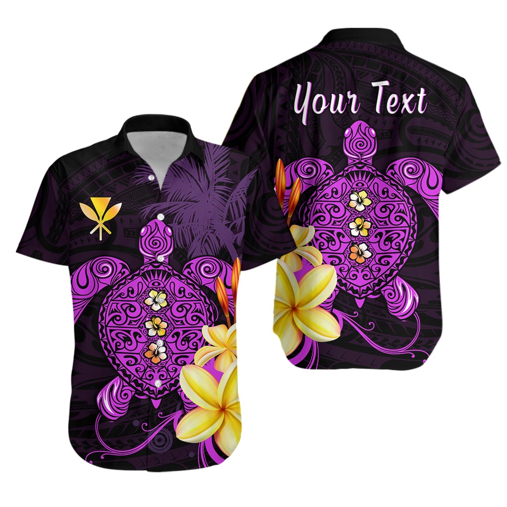 (Custom Personalised) Hawaii Turtle Hawaiian Shirt Hawaiian Flowers Version Purple Elegant LT13 - Wonder Print Shop