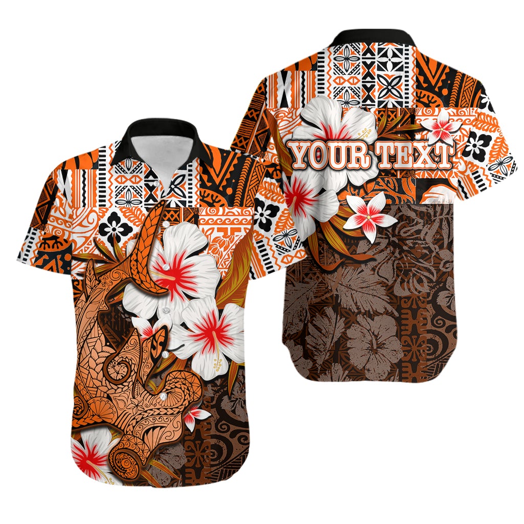 (Custom Personalised) Hammerhead shark Hawaiian Shirt Hawaii Style Orange LT6 - Wonder Print Shop