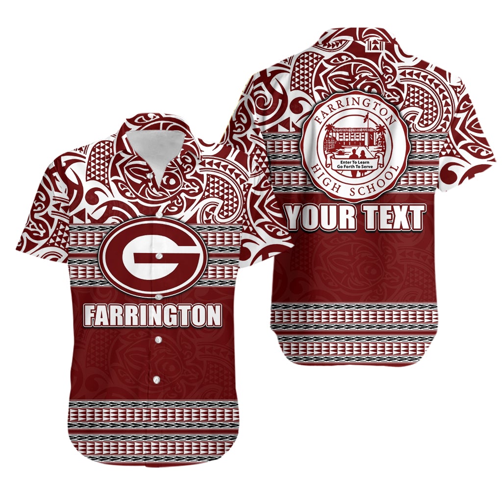 (Custom Personalised) Hawaii Farrington High School Hawaiian Shirt No.1 LT6 - Wonder Print Shop