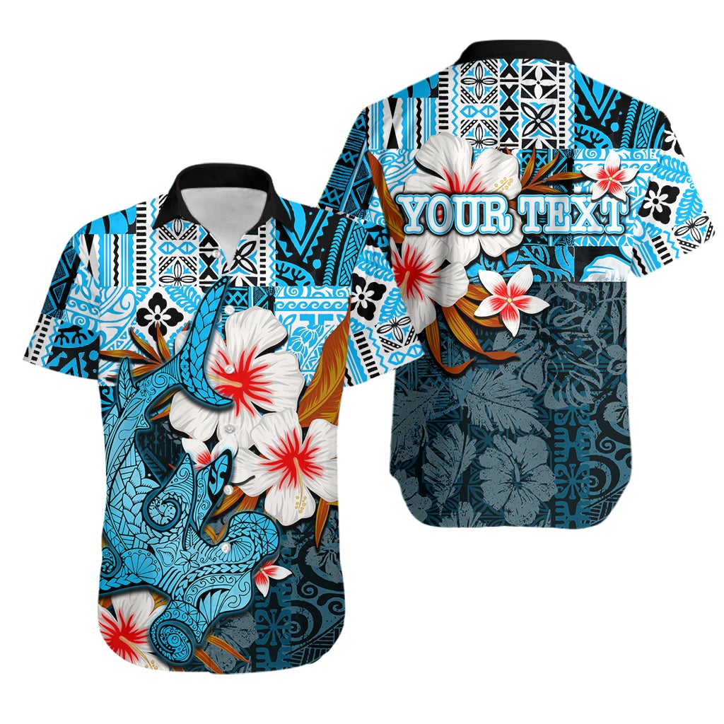 (Custom Personalised) Hammerhead shark Hawaiian Shirt Hawaii Style Blue LT6 - Wonder Print Shop