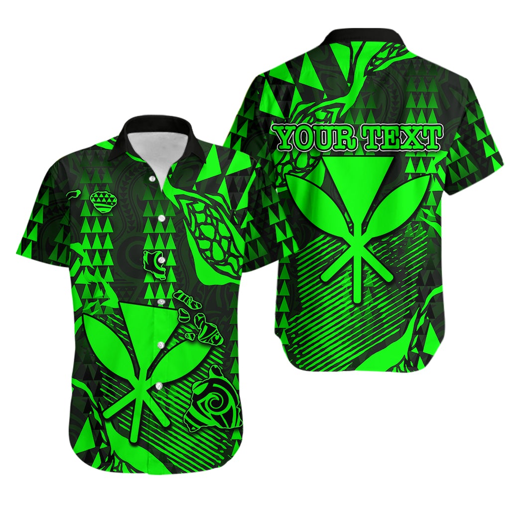 (Custom Personalised) Hawaii Kanaka Map Hawaiian Shirt Green Style LT6 - Wonder Print Shop