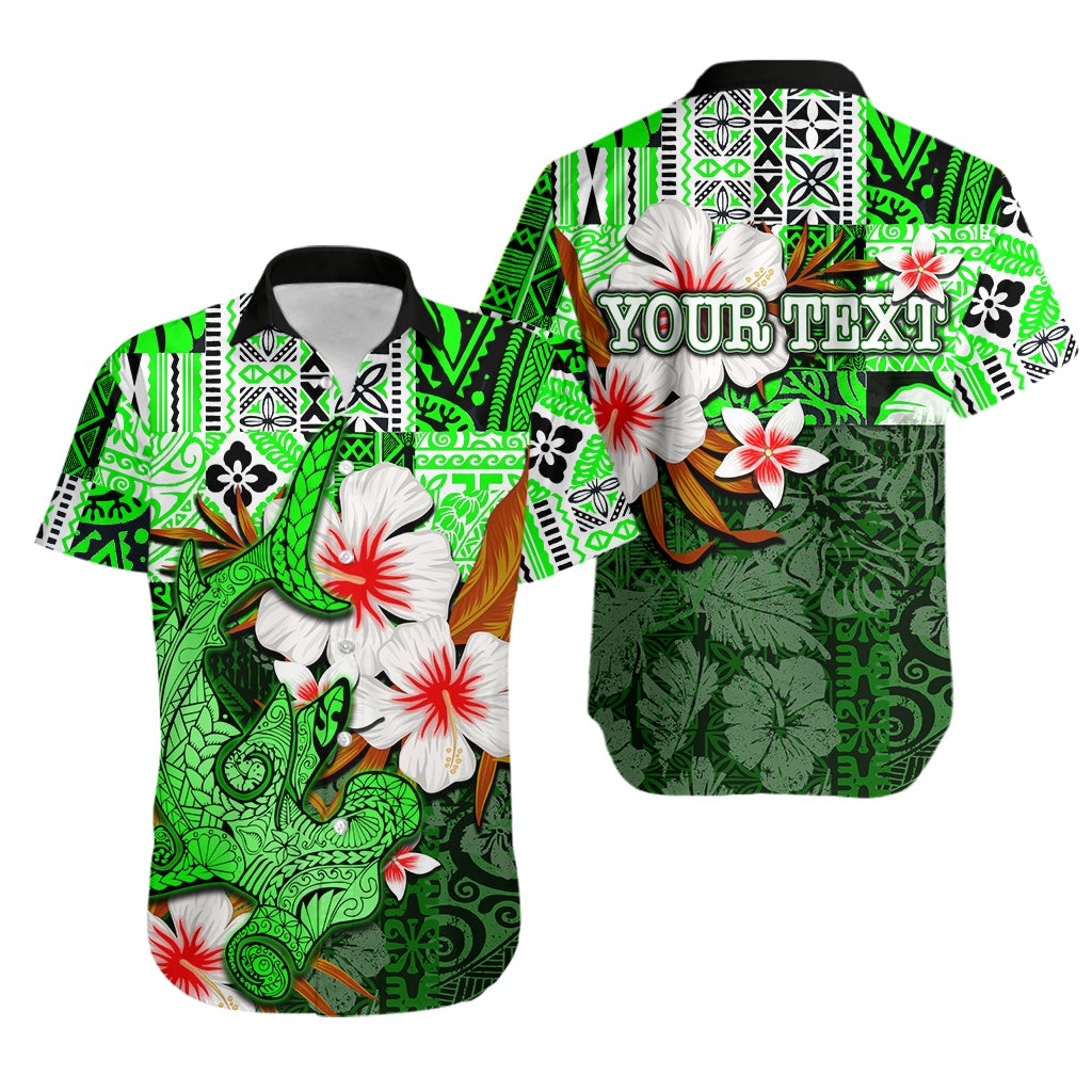 (Custom Personalised) Hammerhead shark Hawaiian Shirt Hawaii Style Green LT6 - Wonder Print Shop