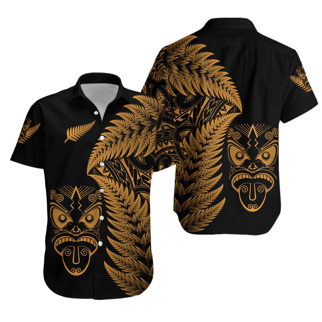 New Zealand Haka Rugby Maori Hawaiian Shirt Silver Fern Vibes Gold LT8 - Wonder Print Shop