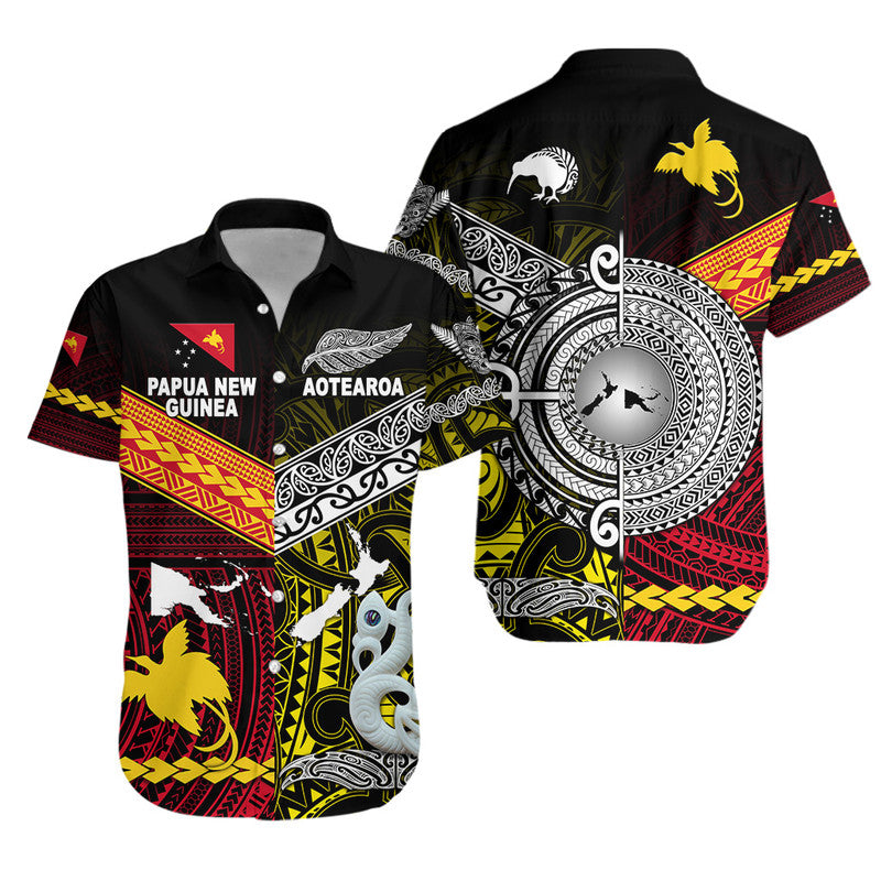 New Zealand and Papua New Guinea Hawaiian Shirt Together Yellow LT8 - Wonder Print Shop