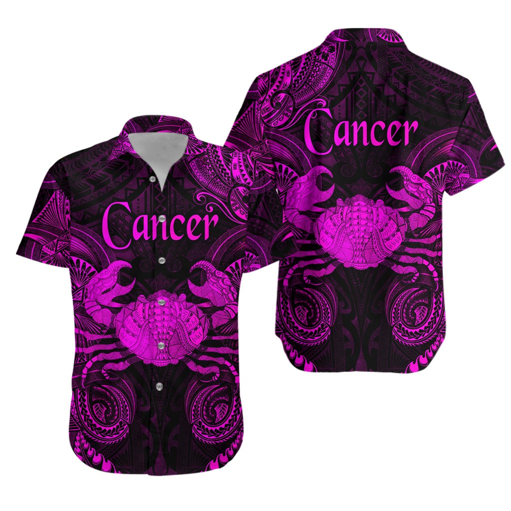 Cancer Zodiac Polynesian Hawaiian Shirt Unique Style - Pink LT8 - Wonder Print Shop