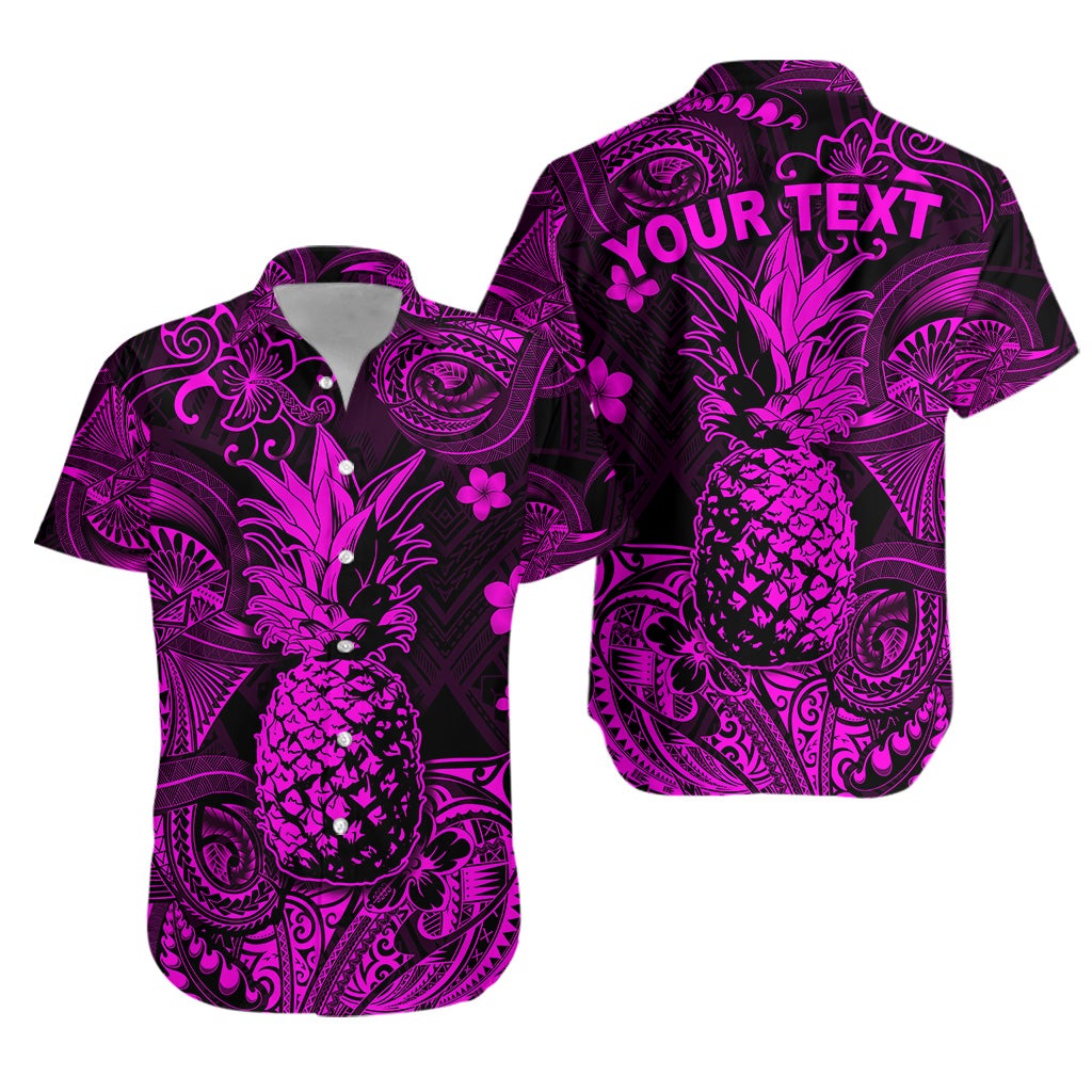 (Custom Personalised) Hawaii Pineapple Polynesian Hawaiian Shirt Unique Style - Pink LT8 - Wonder Print Shop