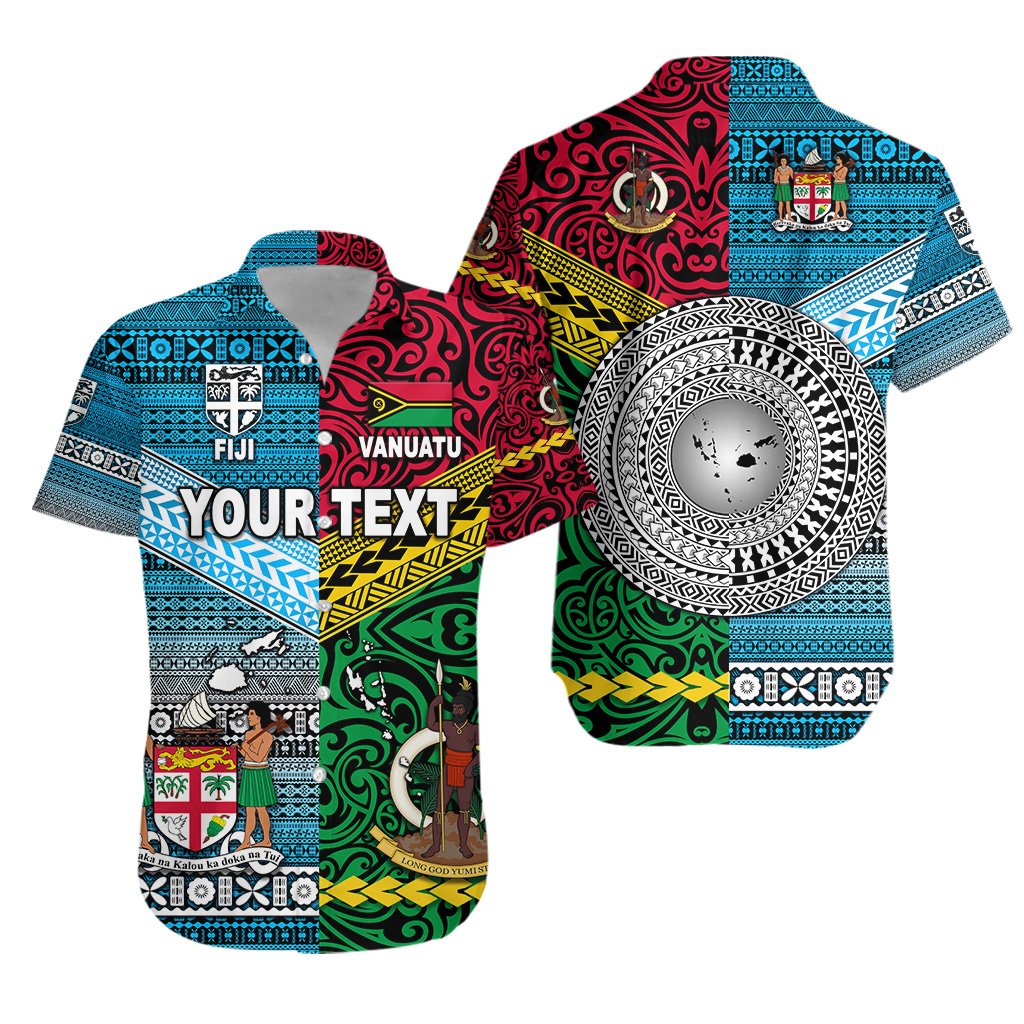 (Custom Personalised) Vanuatu And Fiji Hawaiian Shirt Together - Bright Color LT8 - Wonder Print Shop