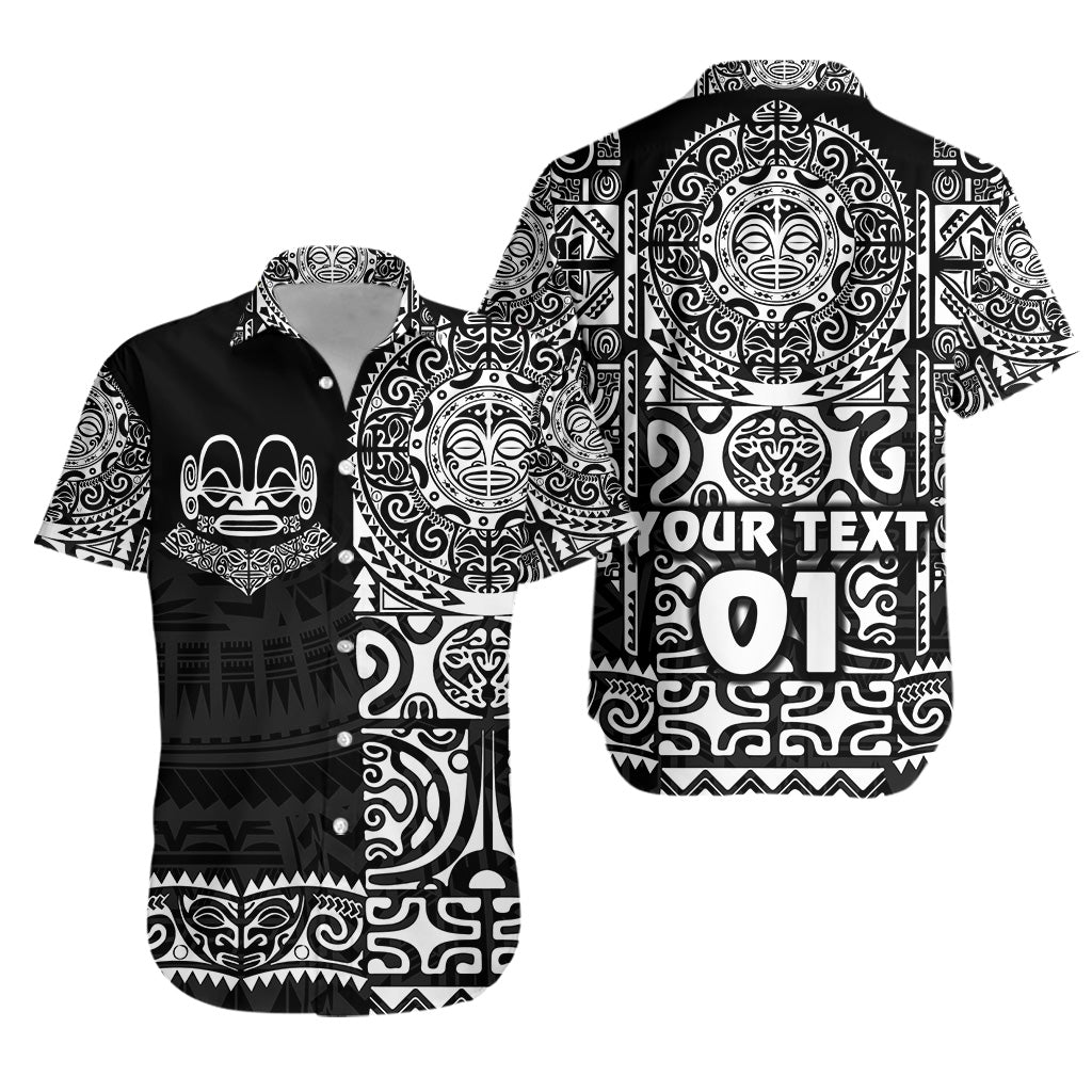 (Custom Personalised) Marquesas Islands Hawaiian Shirt Marquesan Tattoo Unique Style - Black LT8 - Wonder Print Shop