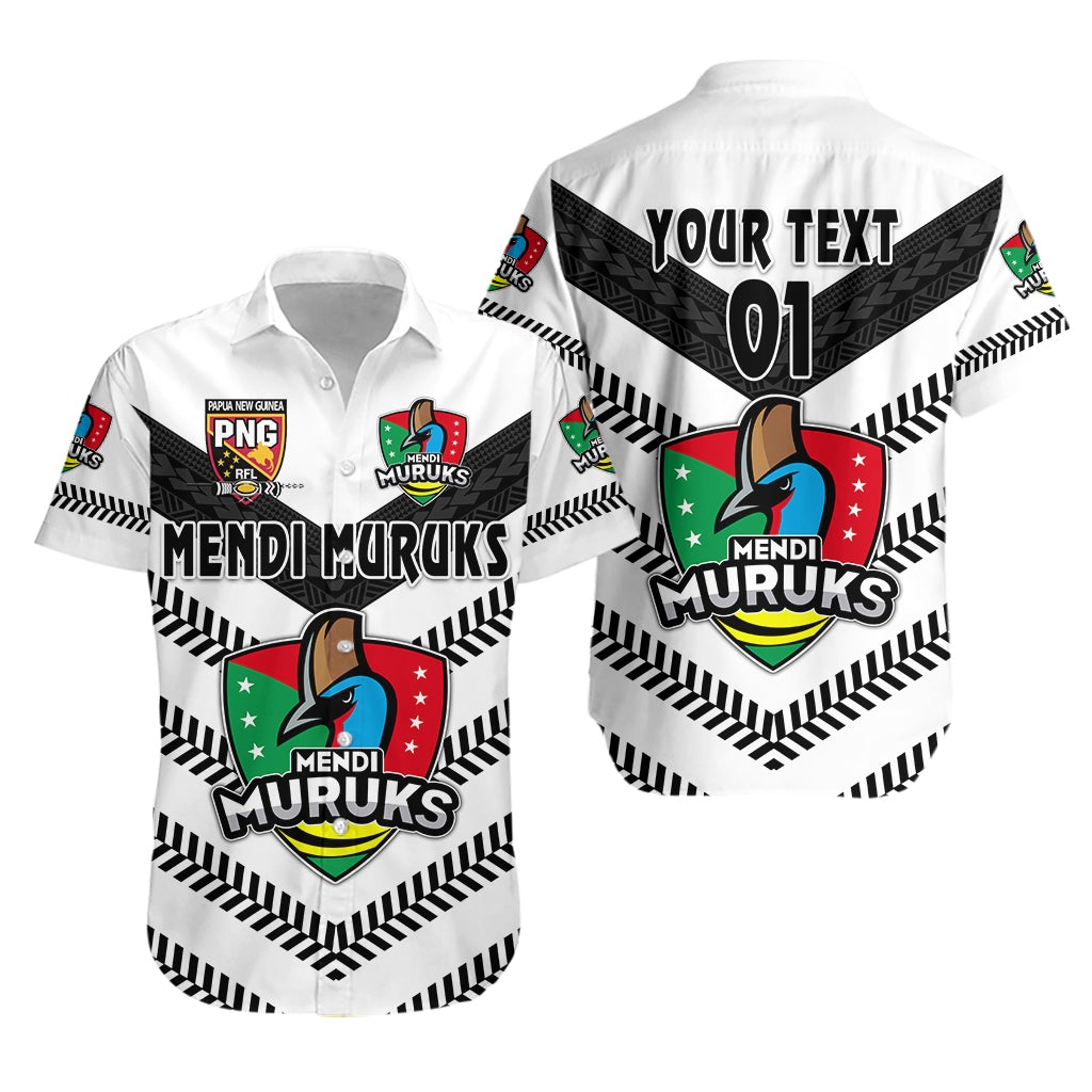 (Custom Personalised) Papua New Guinea PRK Mendi Muruks Hawaiian Shirt Rugby Original Style - White, Custom Text And Number LT8 - Wonder Print Shop