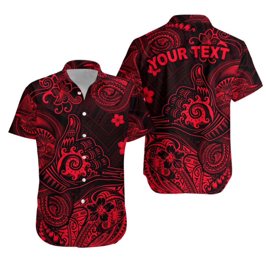 (Custom Personalised) Hawaii Shaka Polynesian Hawaiian Shirt Unique Style - Red LT8 - Wonder Print Shop