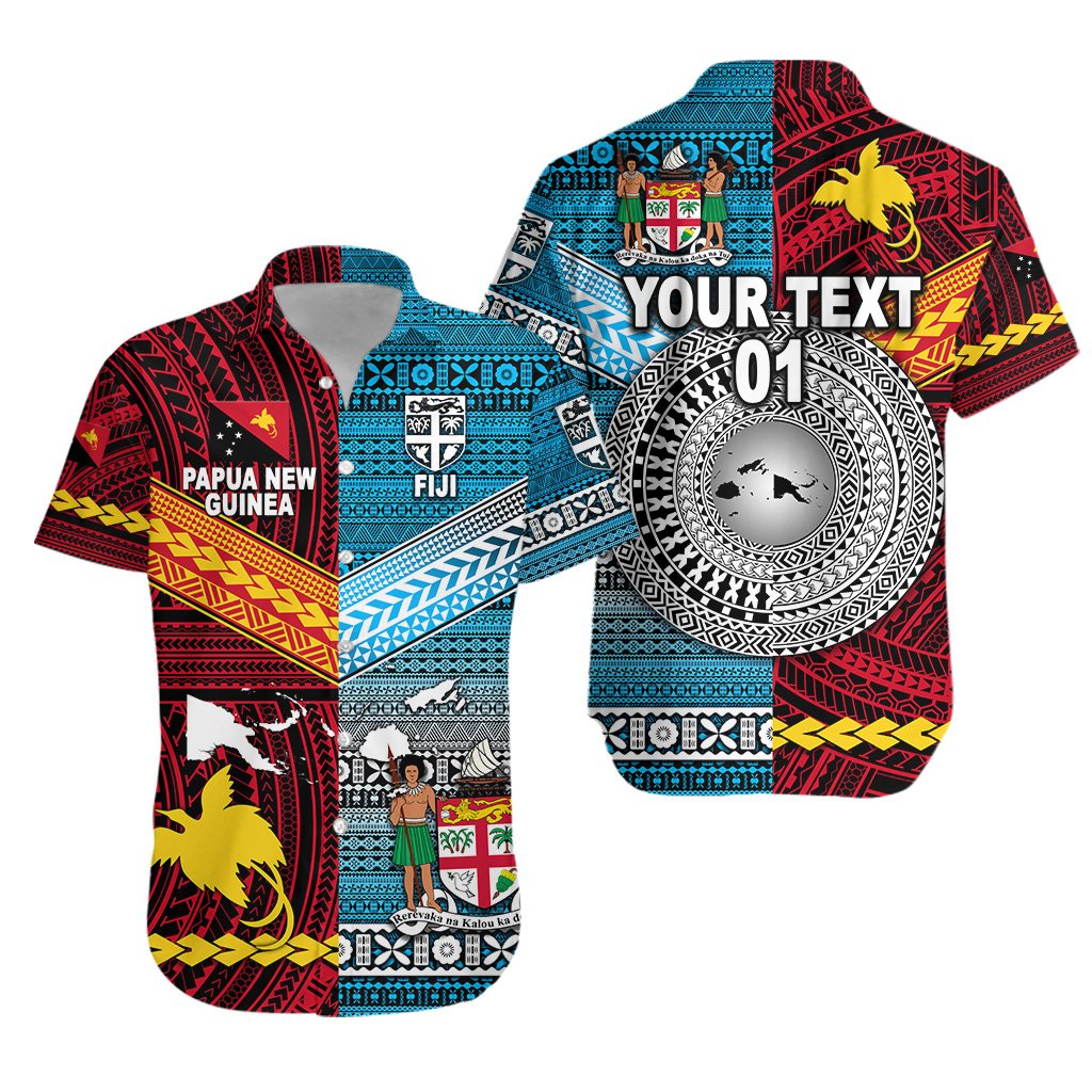 custom-personalised-papua-new-guinea-polynesian-and-fiji-tapa-together-hawaiian-shirt-bright-color-custom-text-and-number