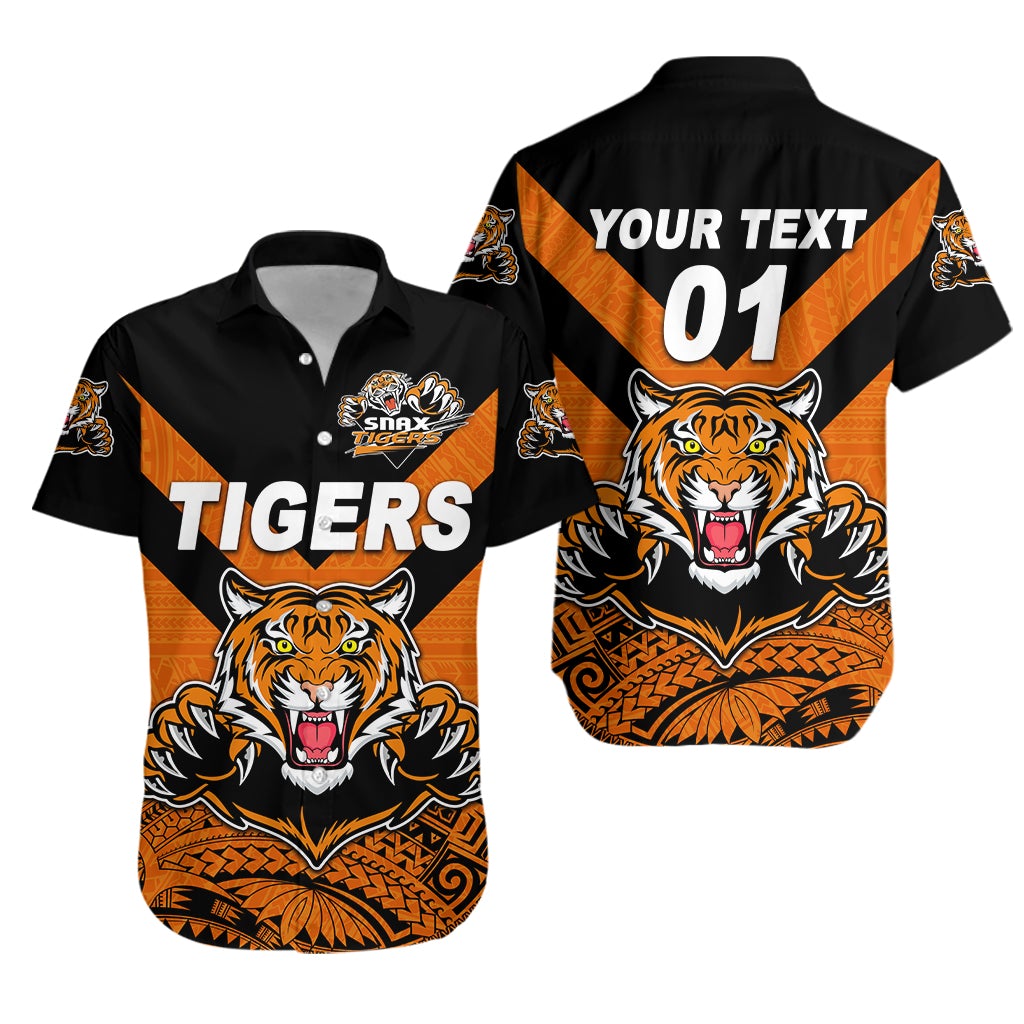 (Custom Personalised) Papua New Guinea Lae Snax Tigers Hawaiian Shirt Rugby Original Style - Orange, Custom Text And Number LT8 - Wonder Print Shop