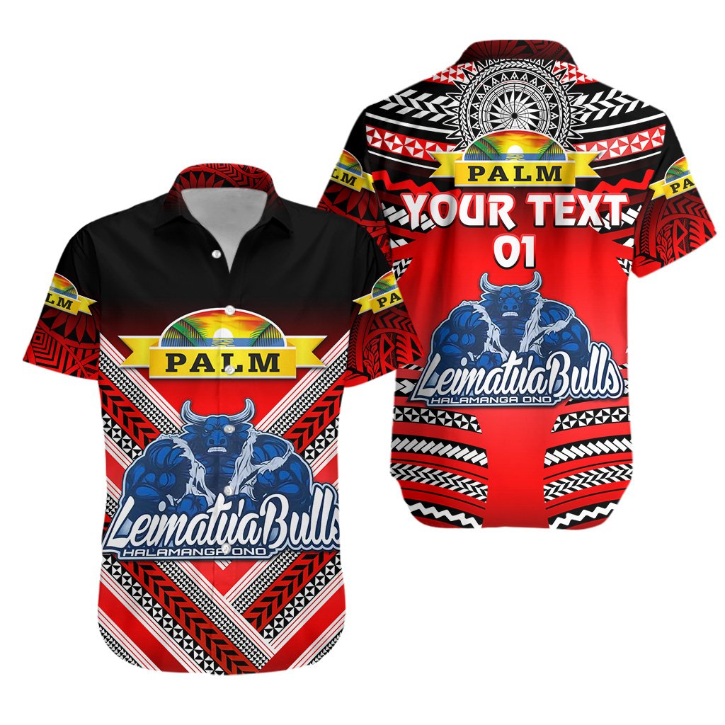 (Custom Personalised) Mate Ma'a Tonga Hawaiian Shirt Leimatu'a Bulls Creative Style - Red, Custom Text And Number LT8 - Wonder Print Shop