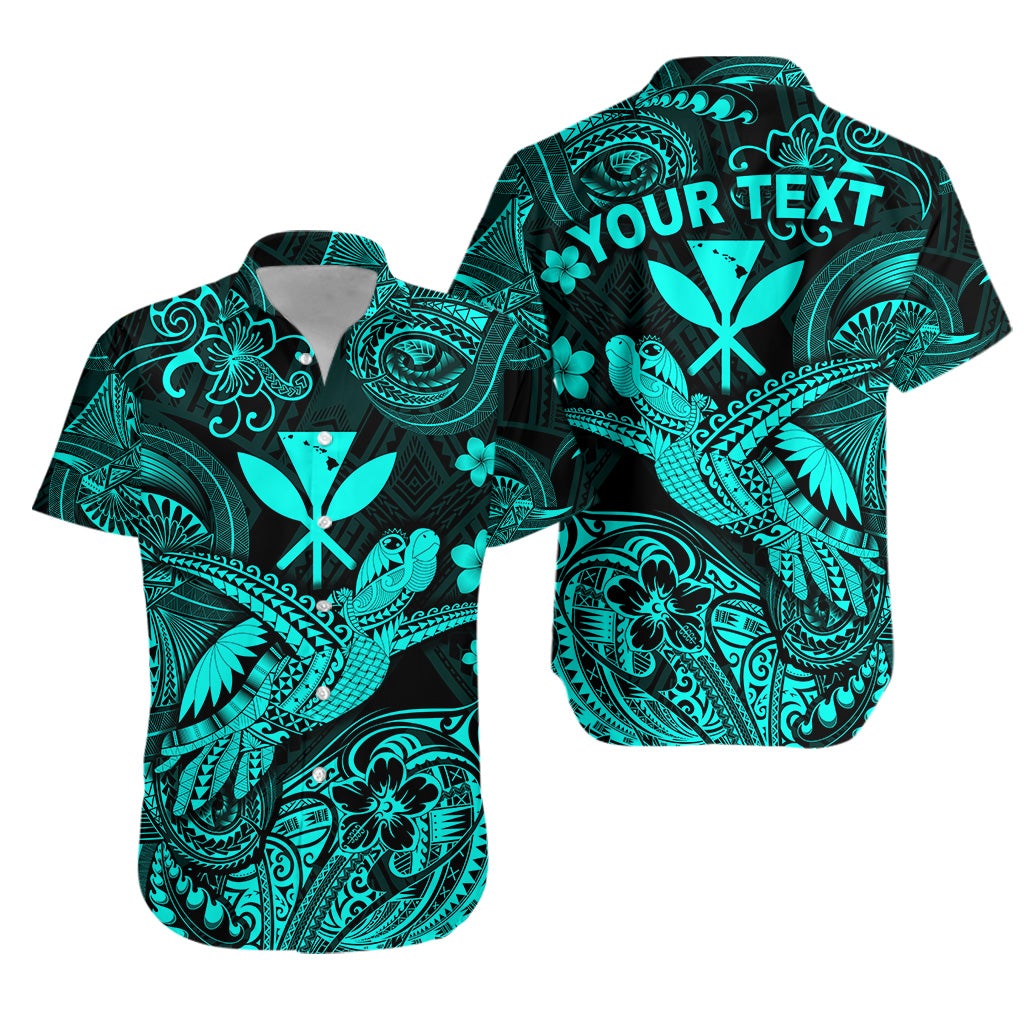 (Custom Personalised) Hawaii Turtle Map Polynesian Hawaiian Shirt Kanaka Maoli Unique Style - Turquoise LT8 - Wonder Print Shop