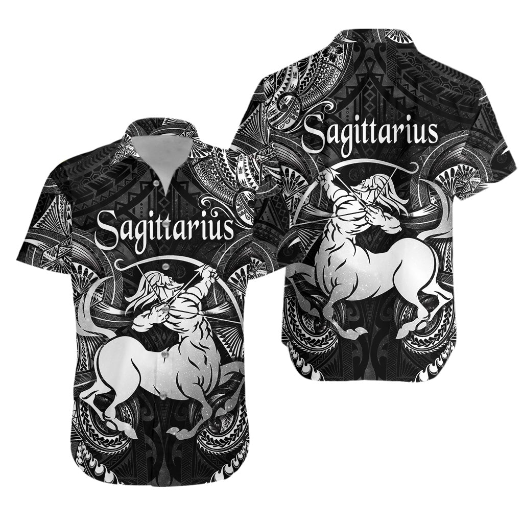 Sagittarius Zodiac Polynesian Hawaiian Shirt Unique Style Black LT8 - Wonder Print Shop