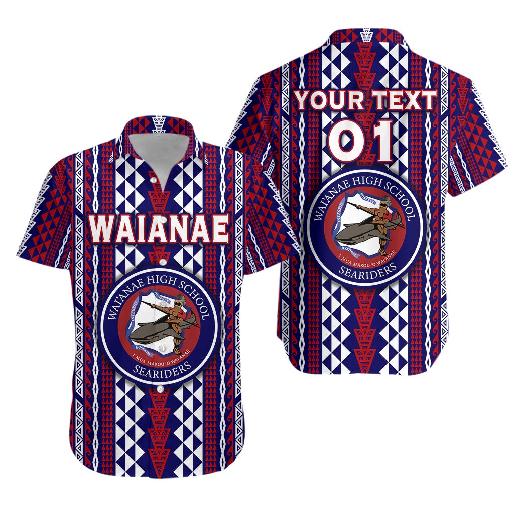 (Custom Personalised) Hawaii Waianae High School Hawaiian Shirt Seariders Simple Style LT8 - Wonder Print Shop