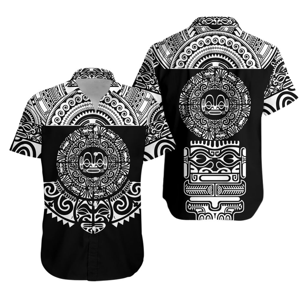 Marquesas Islands Hawaiian Shirt Marquesan Tattoo Simplified Version - Black LT8 - Wonder Print Shop