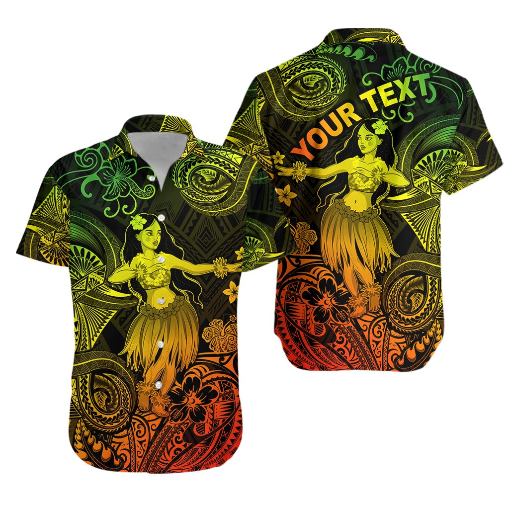 (Custom Personalised) Hawaii Hula Girl Polynesian Hawaiian Shirt Unique Style - Reggae LT8 - Wonder Print Shop