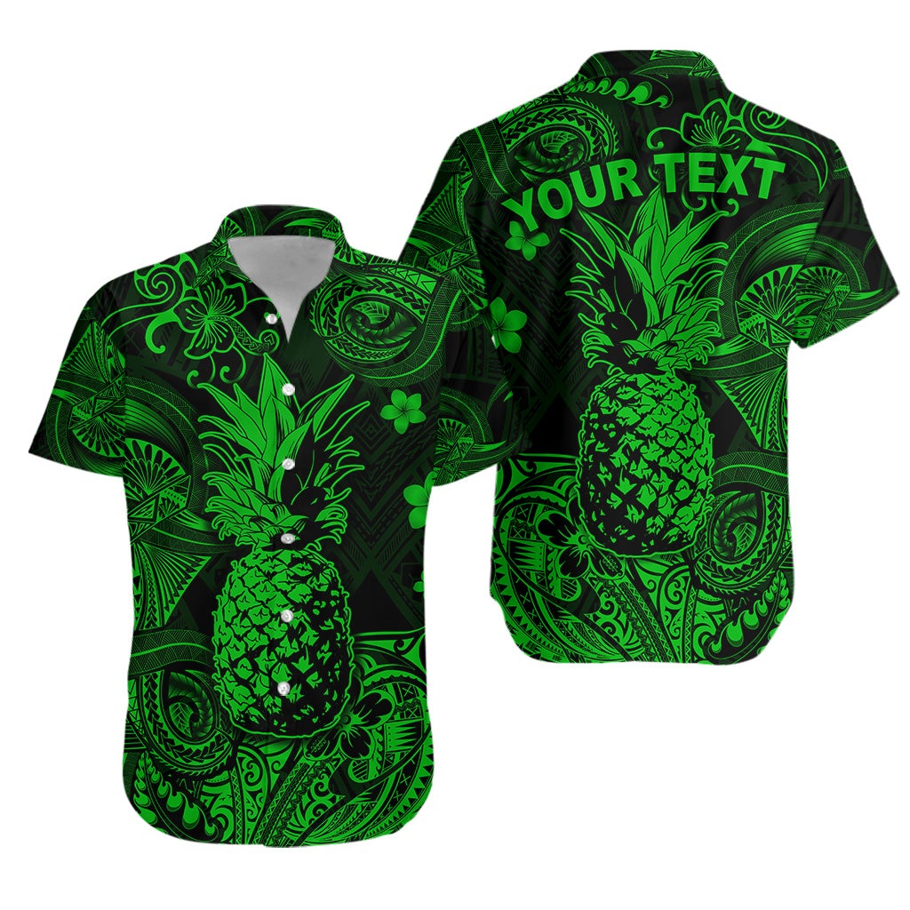 (Custom Personalised) Hawaii Pineapple Polynesian Hawaiian Shirt Unique Style - Green LT8 - Wonder Print Shop