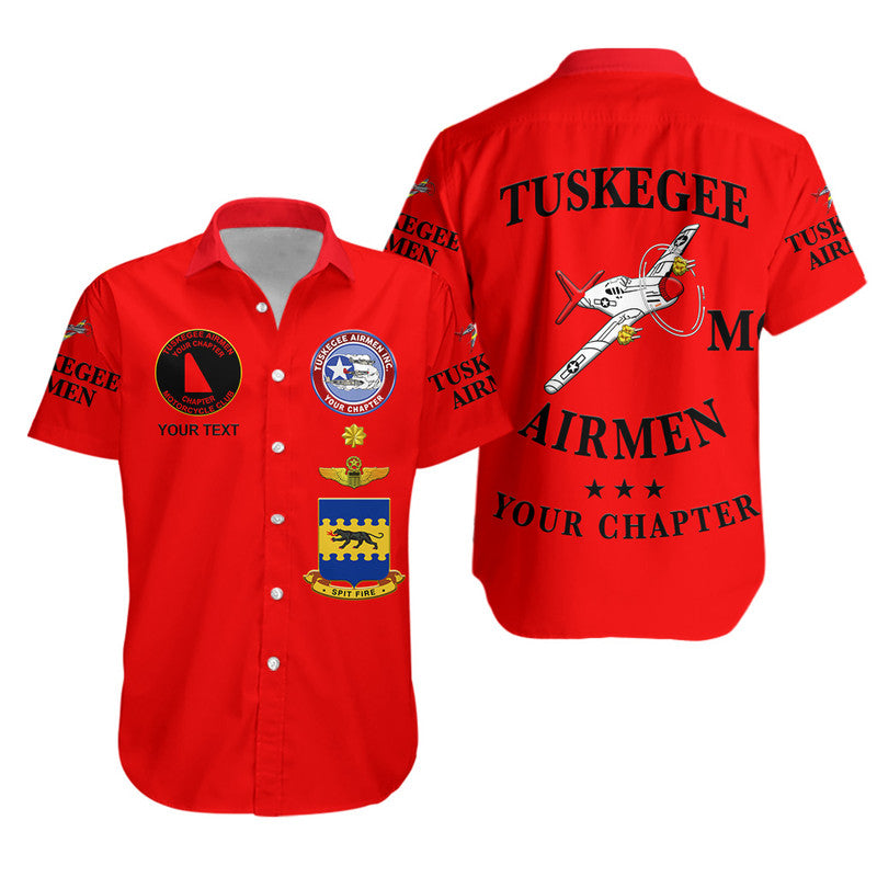 (Custom Personalised) Tuskegee Airmen Motorcycle Club Hawaiian Shirt TAMC Spit Fire Unique Style - Red LT8 - Wonder Print Shop