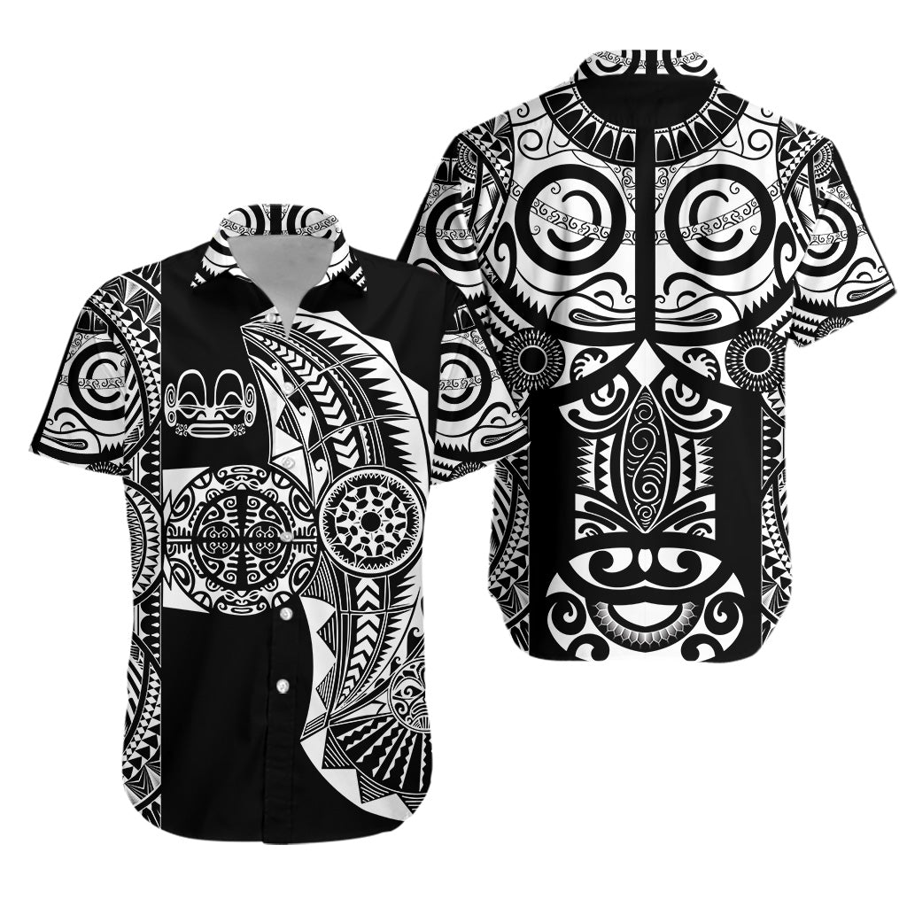 Marquesas Islands Hawaiian Shirt Marquesan Tattoo Original Style - Black LT8 - Wonder Print Shop