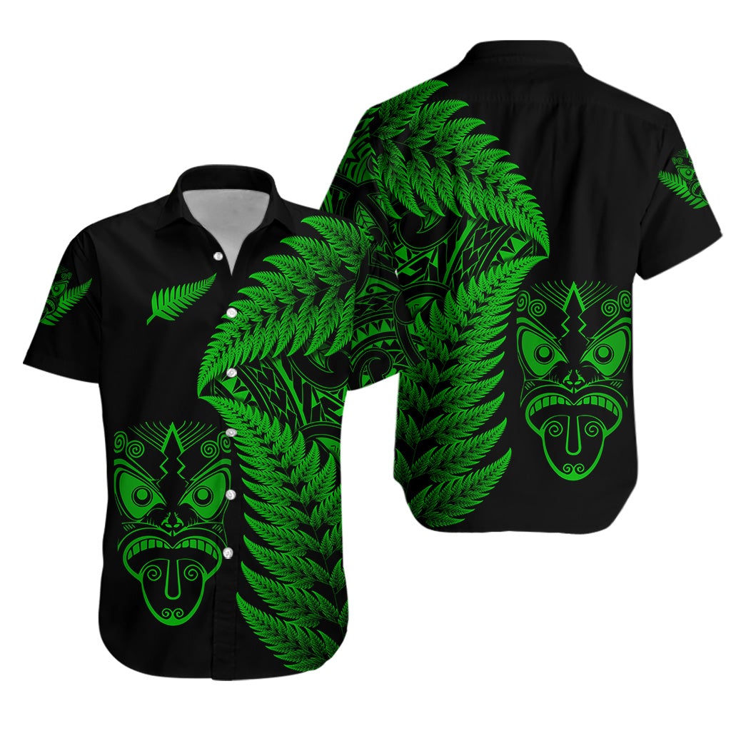 New Zealand Haka Rugby Maori Hawaiian Shirt Silver Fern Vibes Green LT8 - Wonder Print Shop