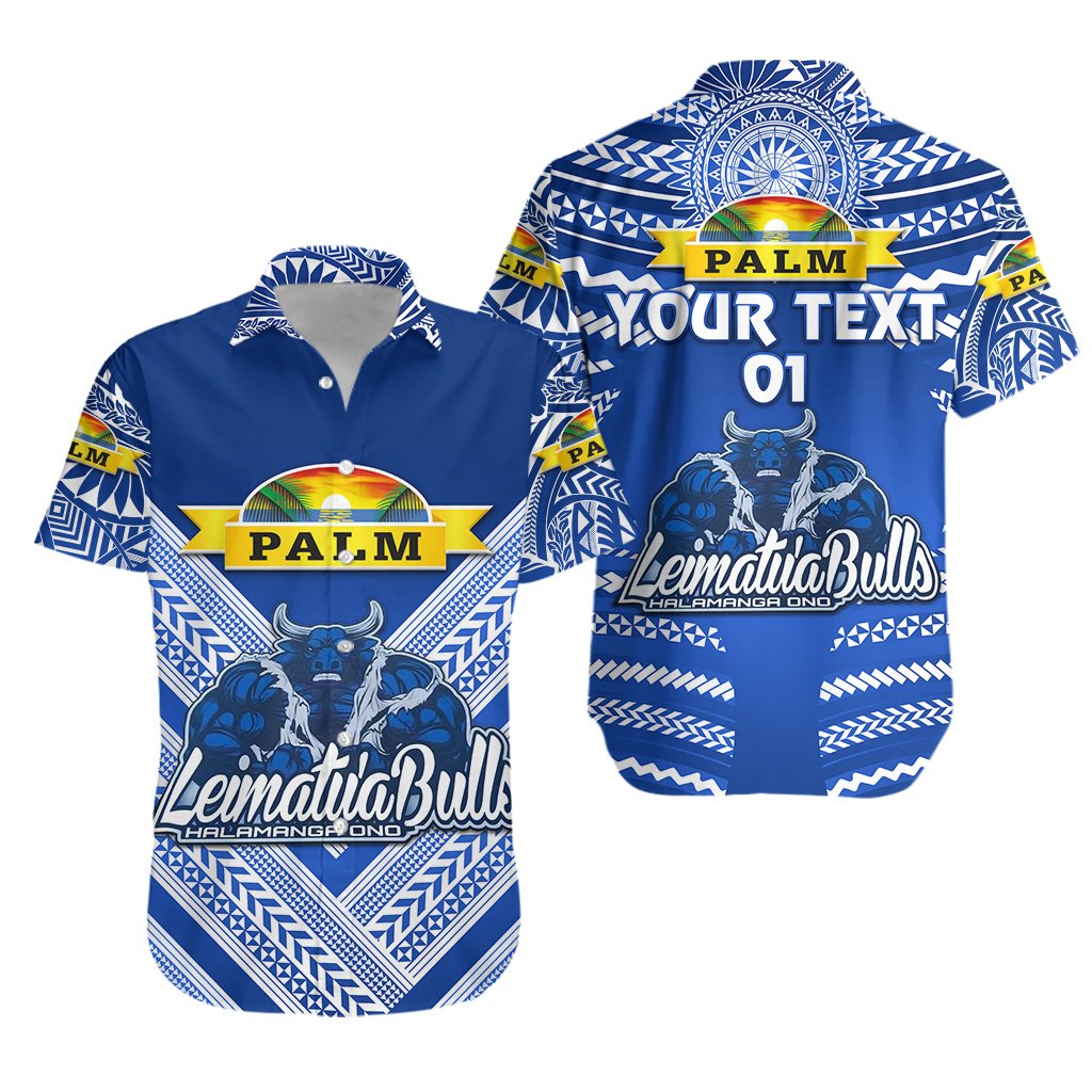 (Custom Personalised) Mate Ma'a Tonga Hawaiian Shirt Leimatu'a Bulls Creative Style - Blue, Custom Text And Number LT8 - Wonder Print Shop