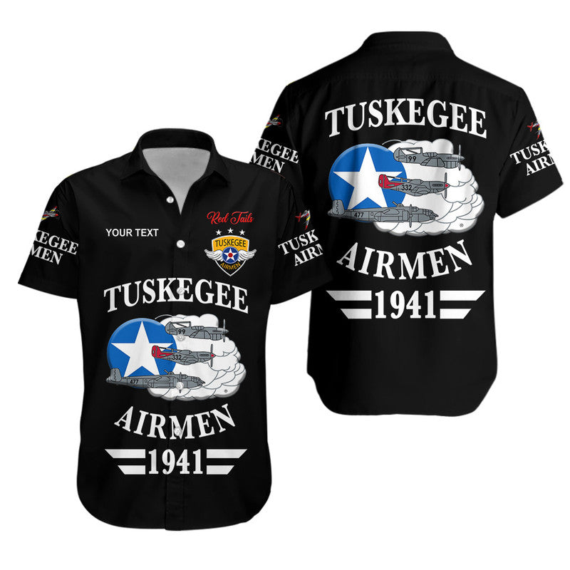 (Custom Personalised) Tuskegee Airmen Hawaiian Shirt The Red Tails Original Style - Black LT8 - Wonder Print Shop