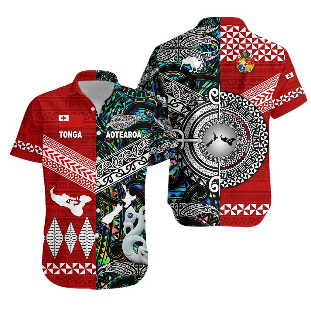 New Zealand Maori Aotearoa Tonga Polynesian Together Hawaiian Shirt Paua Shell LT8 - Wonder Print Shop