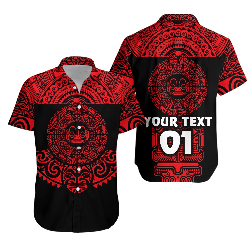 (Custom Personalised) Marquesas Islands Hawaiian Shirt Marquesan Tattoo Simplified Version - Red LT8 - Wonder Print Shop