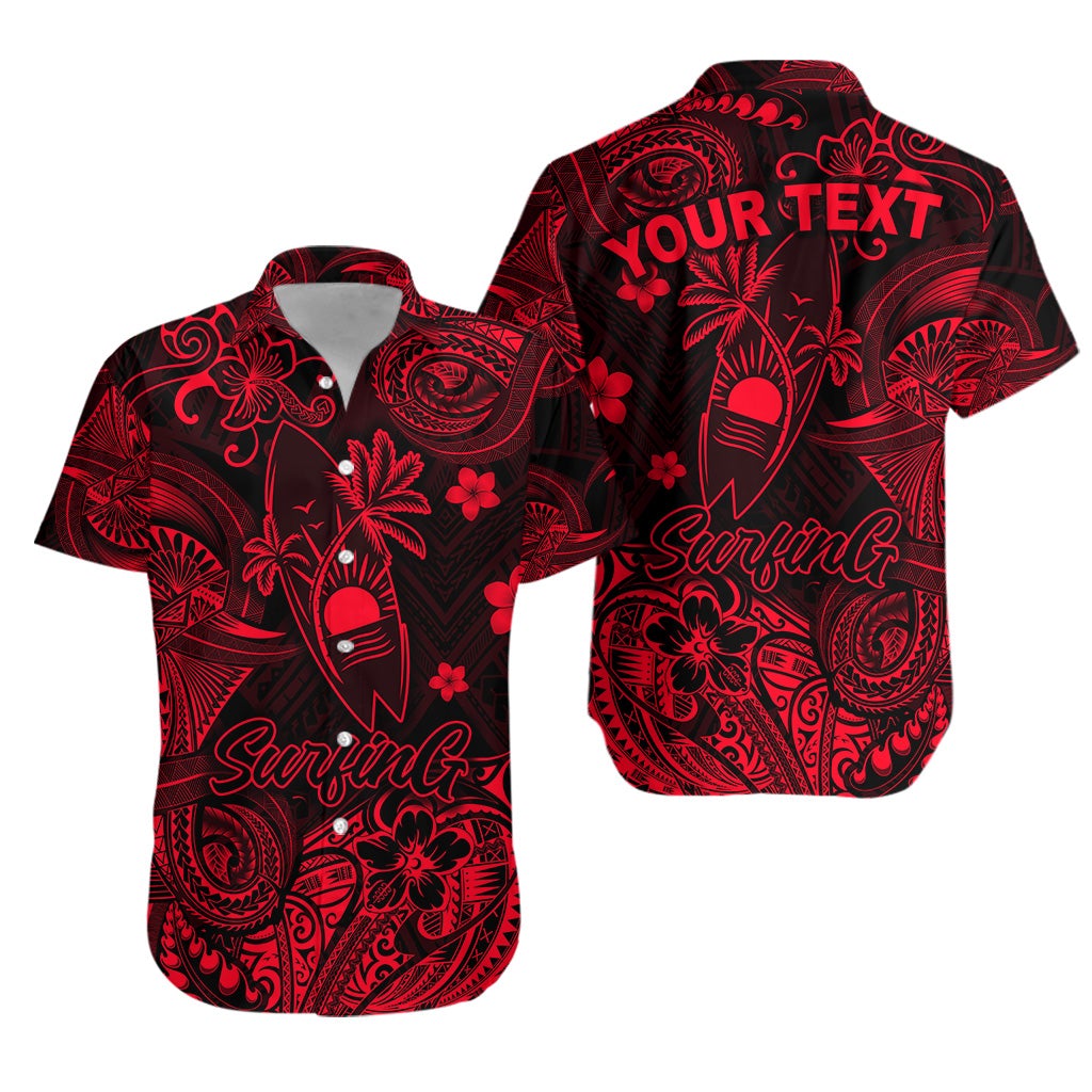 (Custom Personalised) Hawaii Surfing Polynesian Hawaiian Shirt Unique Style - Red LT8 - Wonder Print Shop