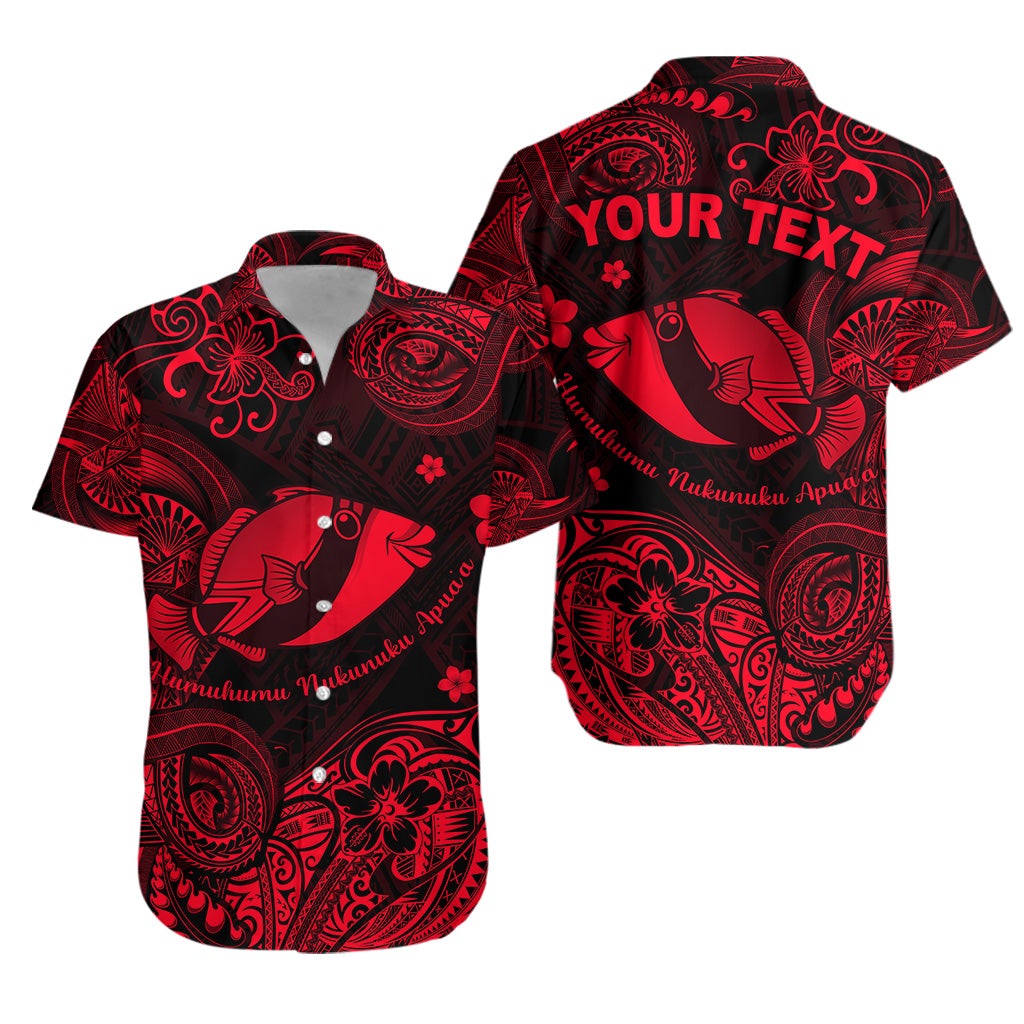 (Custom Personalised) Hawaii State Fish: Humuhumu Nukunuku Apua'a Polynesian Hawaiian Shirt Unique Style - Red LT8 - Wonder Print Shop