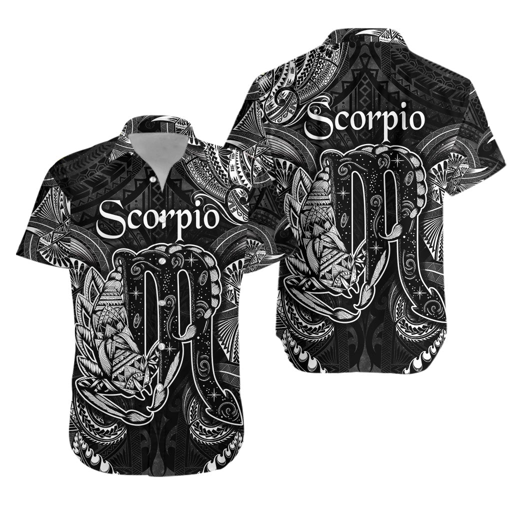 Scorpio Zodiac Polynesian Hawaiian Shirt Unique Style Black LT8 - Wonder Print Shop