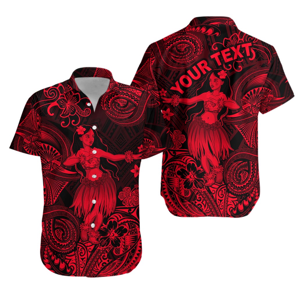 (Custom Personalised) Hawaii Hula Girl Polynesian Hawaiian Shirt Unique Style - Red LT8 - Wonder Print Shop