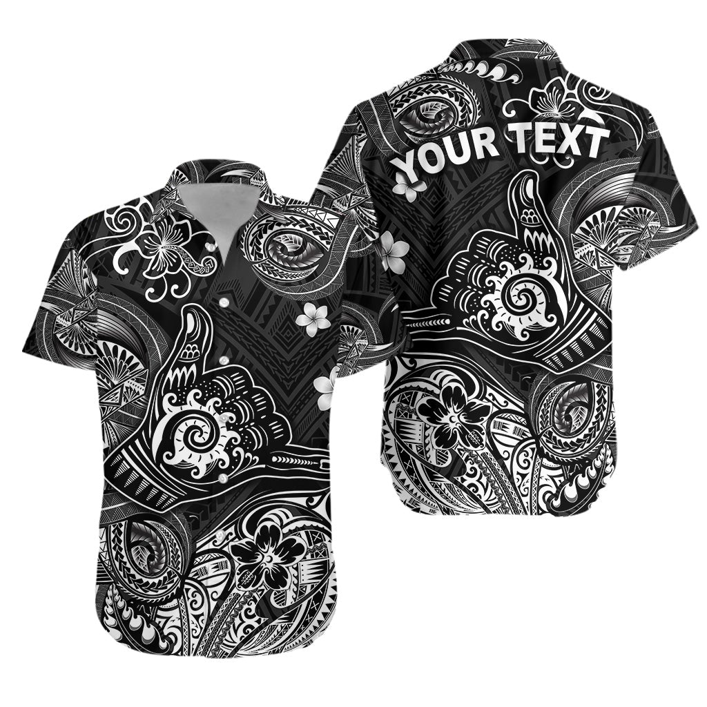 (Custom Personalised) Hawaii Shaka Polynesian Hawaiian Shirt Unique Style - Black LT8 - Wonder Print Shop