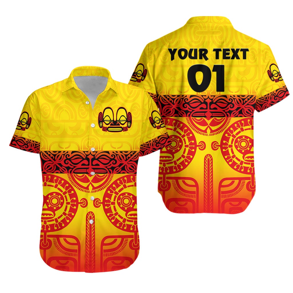 (Custom Personalised) Marquesas Islands Hawaiian Shirt Marquesan Tattoo Special Style - Gradient Yellow LT8 - Wonder Print Shop