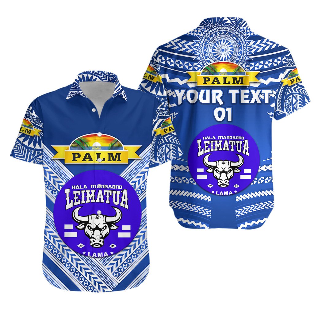 (Custom Personalised) Mate Ma'a Tonga Hawaiian Shirt Leimatu'a Bulls Creative Style - Blue NO.1, Custom Text And Number LT8 - Wonder Print Shop