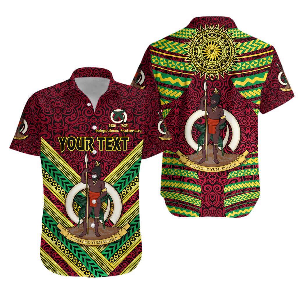 (Custom Personalised) Vanuatu Special Independence Anniversary Hawaiian Shirt Creative Style - Red LT8 - Wonder Print Shop